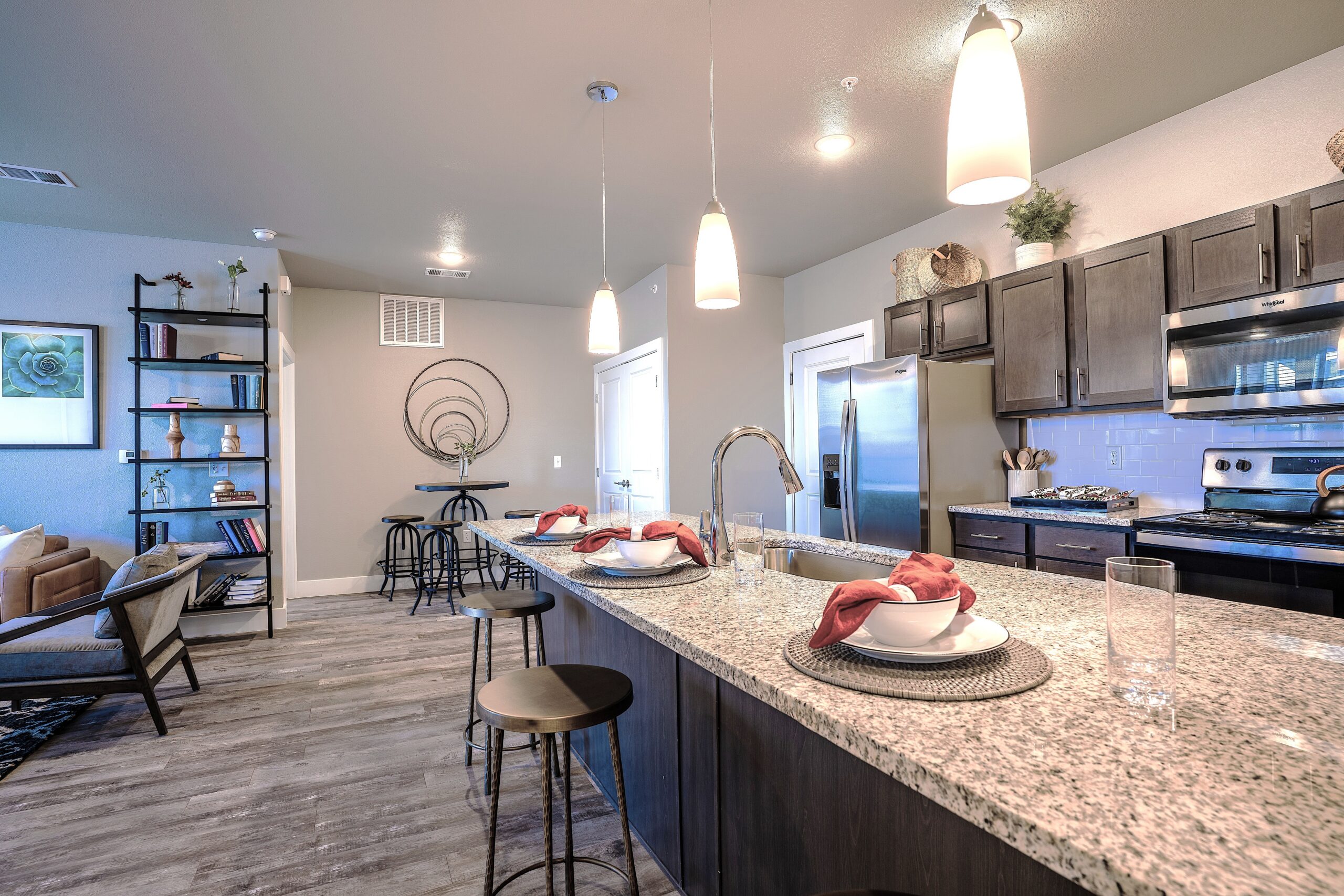 kitchen, stainless steel appliances